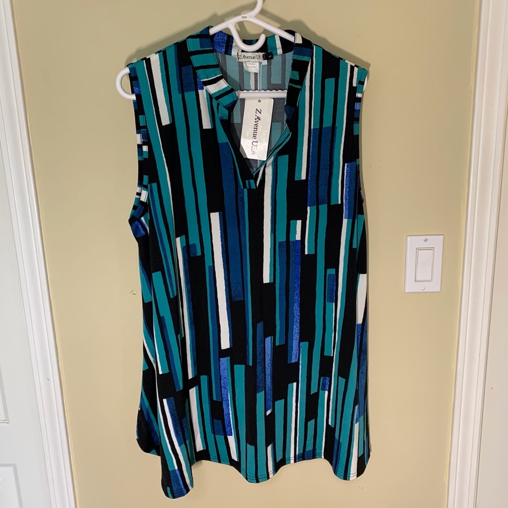 2/$30 NWT Teal Sleeveless Tunic Top